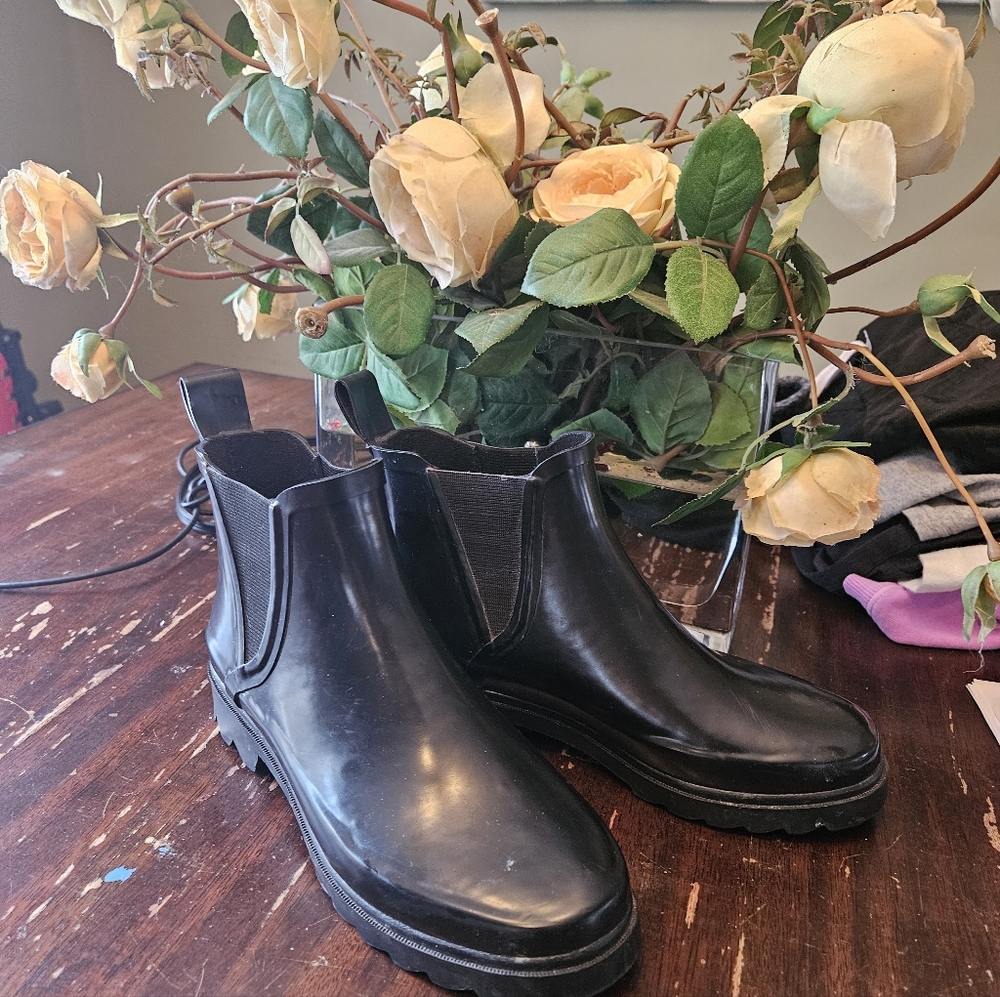 Polo by Ralph Lauren Black Chelsea Rain Boots